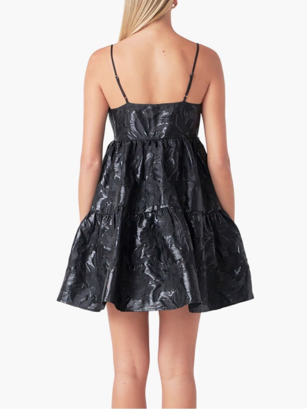 ENDLESS ROSE➕NWT Square•Neck Babydoll Mini Dress - Picture 8 of 14